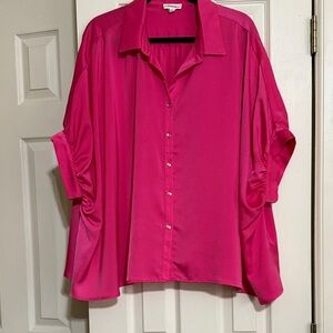 Eesome Vibrant Pink Button-Down Shirt